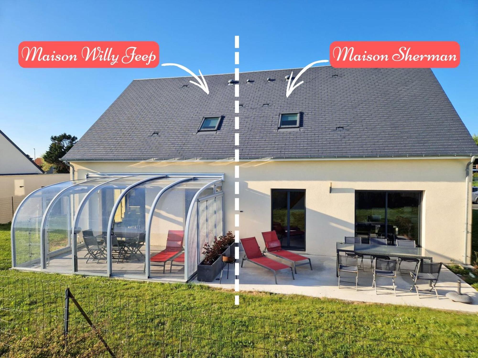 Sherman & Willy Jeep - 2 Maisons De Vacances, 4Min A Pied De La Plage - Parking Prive - Wifi Gratuit - Terrasse - Calme Saint-Come-de-Fresne Exterior photo